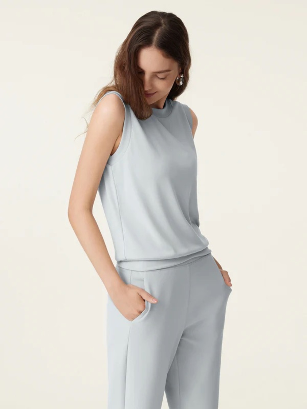 NWT OGL SANDWASHED CREWNECK PULLOVER IN SMOKE BLUE
